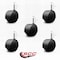 Service Caster 2-3/8'' Floor Safe Black Hooded Twin Wheel Caster Grip Ring Stem, 5PK SCC-GR02S60D-NYU-FB-716X1716-5 - alternate 4